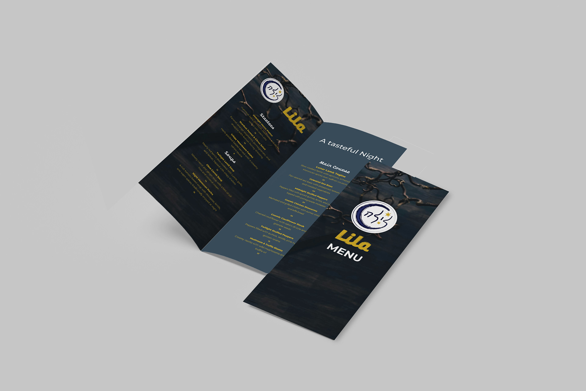 Lila Restaurant brand design 2